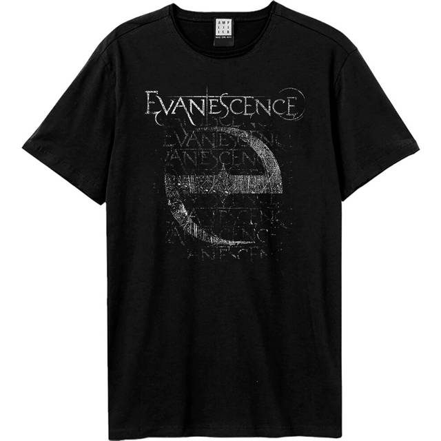 (L, Black) Amplified Unisex Adult Distressed Stamp Evanescence T-Shirt
