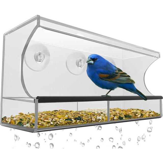 Window bird feeder, wild bird feeder, transparent window bird feeder
