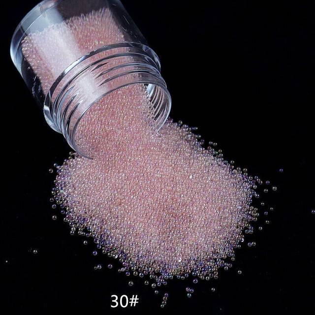 1 Box Micro Beads Caviar AB Crystal 3D Nail Art Gems Tiny Rhinestones Decoration
