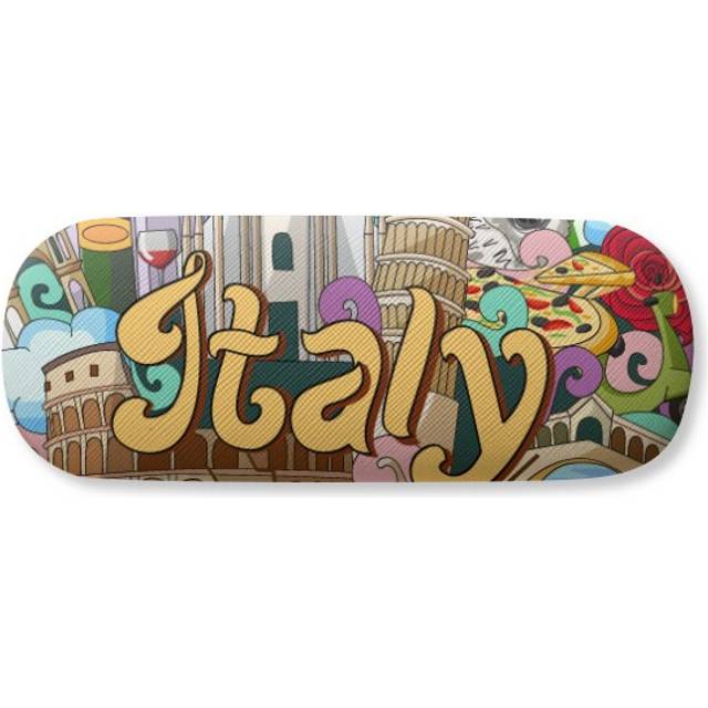 Pisa Milan Cathedral Italy Graffiti Glasses Case Eyeglasses Hard Shell Storage Spectacle Box