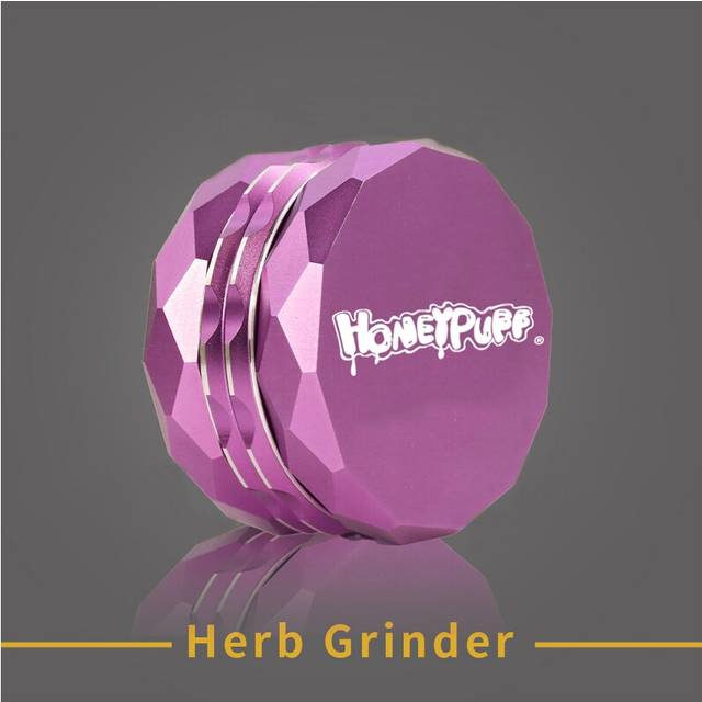 Metal 63MM 4 Piece Diamond Aircraft Aluminum Herb Grinder With CNC Teeth