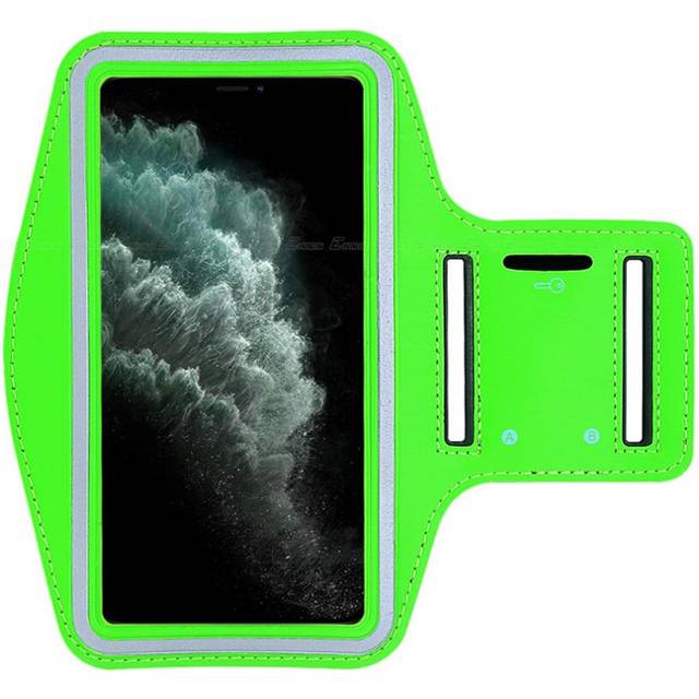(Green, For iPhone 13) Waterproof Sport Running Gym Arm Band Case For iPhone 14 13 12 mini 11 Pro XS Max XR X 8 7 6 6S Plus SE 2020 2022 5 5S Cover Ba