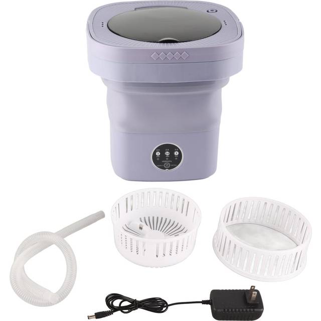 Foldable Washing Machine High Speed 6.5L Large Capacity Soft Semi Spin Drying purple