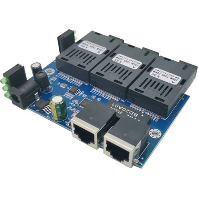 Tlily - 10/100M Reverse poe Switch Output 12V for Epon&Gpon 3 Port eu Plug