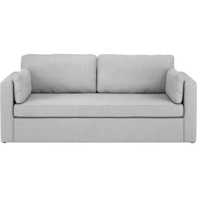 Newport Light Grey 3-Seater Sofa - Linen Blend, Scatter Cushions