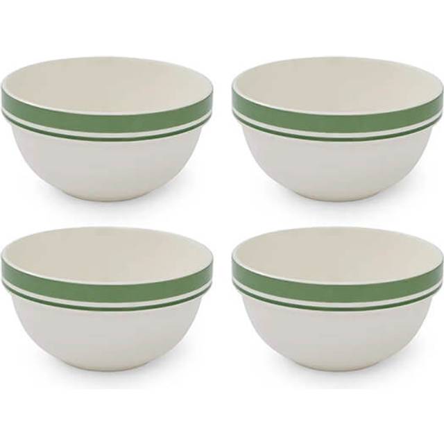 Portmeirion Potters Stripe Set of 4 18cm Stacking Bowls Green