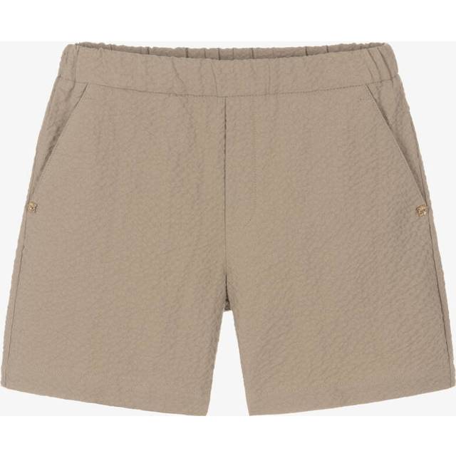 Versace Boys Beige Seersucker Shorts - 5 year