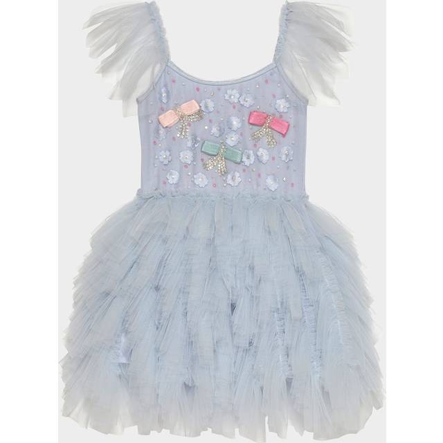 Tutu Du Monde Baby Girls Blue Tulle Diamanté Bow Dress - 18-24 month