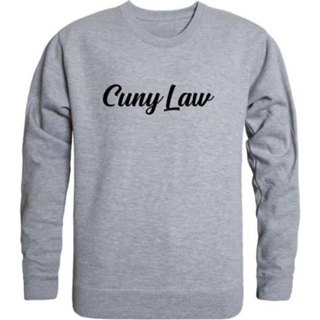 W Republic 556-634-HGY-05 City University of New York School of Law Script Crewneck Sweatshirt, Heather Grey - 2XL