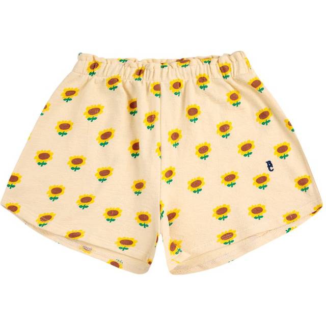 Bobo Choses Girls Yellow Sunflower Cotton Shorts - 4-5 year