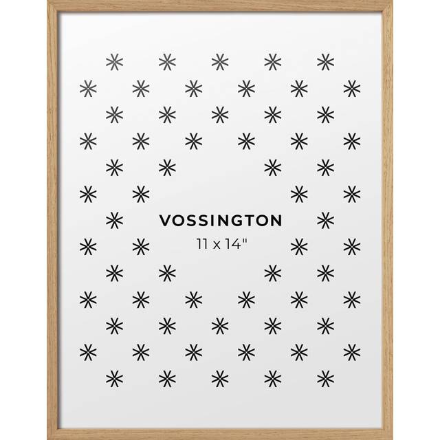 Vossington Thin 12x16 Picture Frame - Light Oak Frame Color Real Wood Grain Finish - Slim & Modern Frame Design - Fits 1 Photo  Art Print  or Poster 1