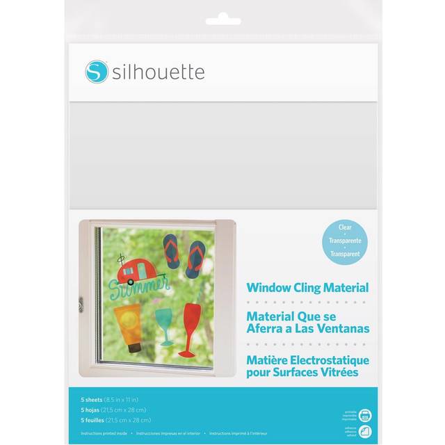 Silhouette Printable Window Cling Material - Clear