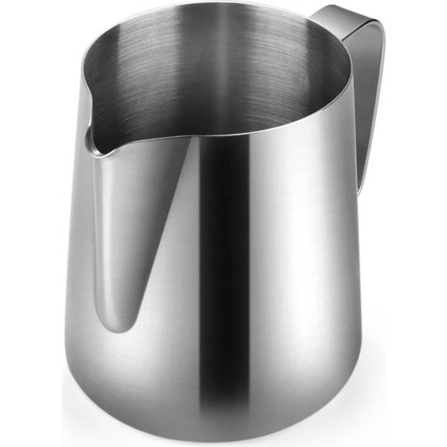 Flexzion Milk Frothing Pitcher - Stainless Steel Milk Frother Cup for Barista  Espresso Machines  Cappuccino Coffee  Milk Frother  Latte Art - Coffee