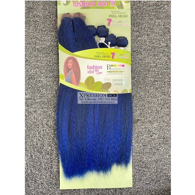 (TT1B.Dark Blue) Sleek Hot Afro Yaki Weave 18'',,20'',,22'' Inch