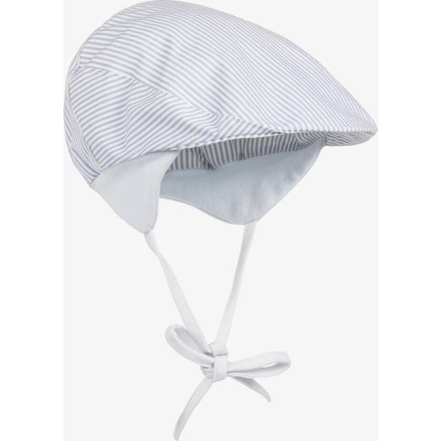 Jamiks Baby Boys Blue Striped Cotton Flat Cap - 6-9 month