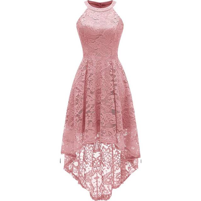 (XL, pink) Best Seller-dress Evening Wedding Lady Women Lace Sleeveless Midi Dress Ladies Cocktail Evening Party Dress Christmas Party Dress