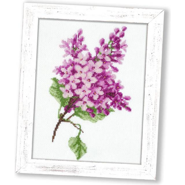 Povitrulya Counted Cross Stitch Kit for Adults Lilac  | Hand Embroidery Kits - Mother's Day Gift for Mom or Grandma