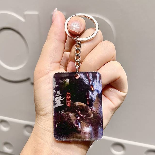 (Wukong 6) Fun Colorful And Black Myth Wukong Acrylic Keychain Perfect For Students Colleagues And Loved Ones