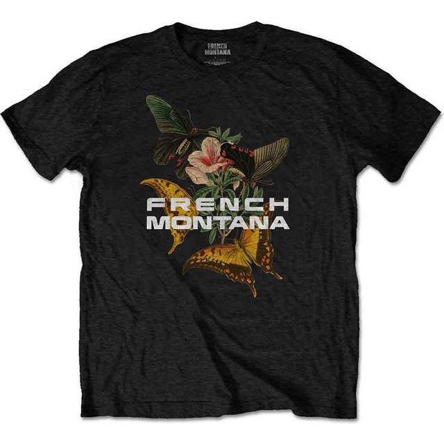 (S, Black) French Montana Butterfly T Shirt