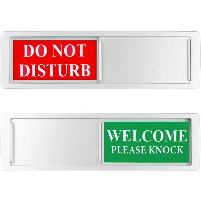 Privacy Sign - Do Not Disturb/Welcome Sign for Home Office Restroom Conference Hotel Hospital  Easy to Read Non-Scratch Magnetic Slider Door Indicator