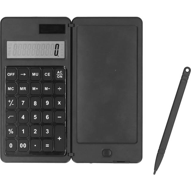 Solar Calculator with LCD Writing Tablet Portable Foldable Desktop Calculator for Office Study Room