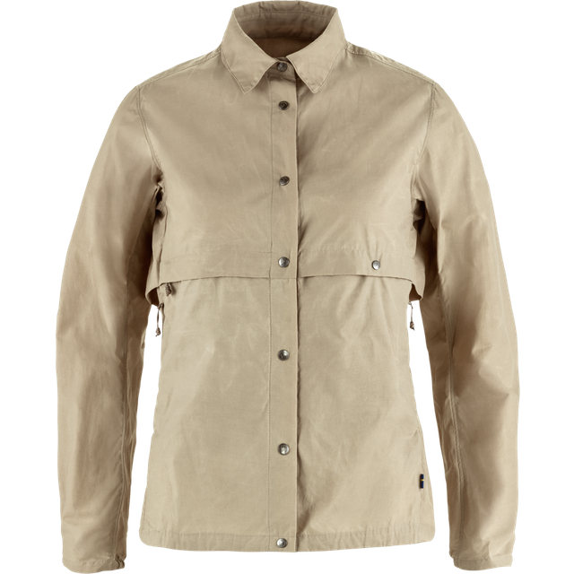 Fjällräven Women's Hoja Rider's Wind Jacket Vindjacka Dam Storlek XL Färg beige