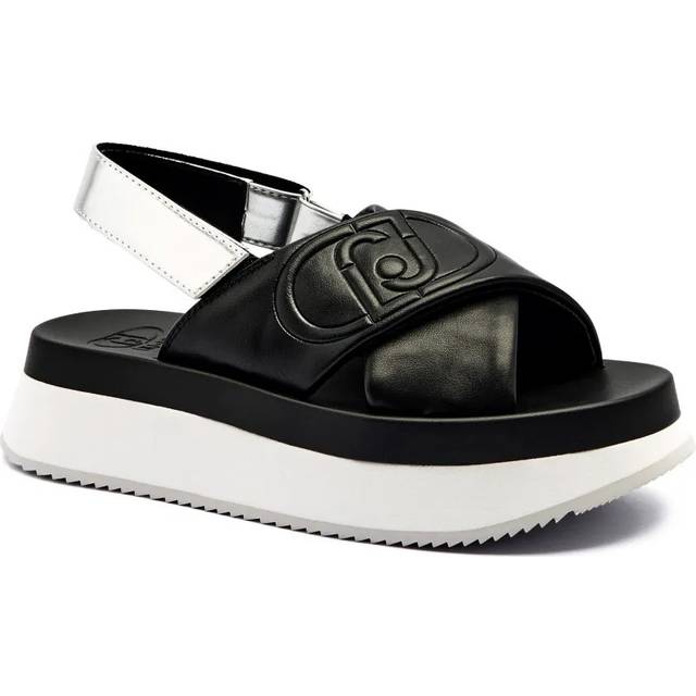 Liu Jo Women's Faux Leather Strappy Sandals Women - Black - Size: 5