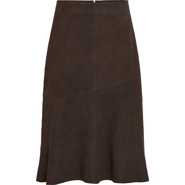 Suede Midi Skirt