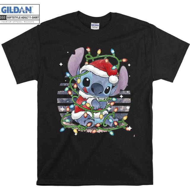 (XXXL) Retro Stitch Christmas Lights T-shirt