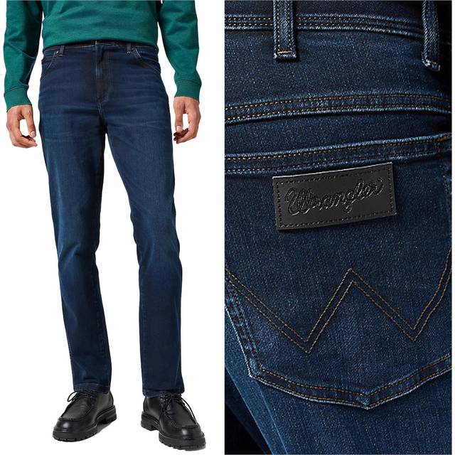 Wrangler Texas Slim Stretch Denim Jeans Midnight Rodeo