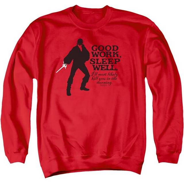 Trevco Sportswear PB117D-AS-6 Princess Bride Good Work Adult Crewneck Sweatshirt, Red - 3X