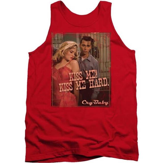 Trevco Sportswear UNI183-TK-4 Cry Baby Kiss Me Adult Tank Top, Red - Extra Large