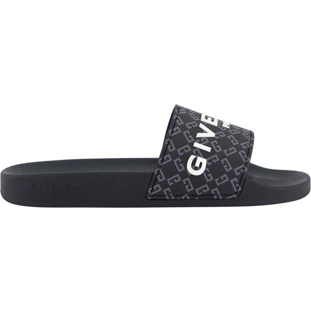 Givenchy, Sliders, male, Black, 6 UK, Slip-On Monogram Rubber Shoes