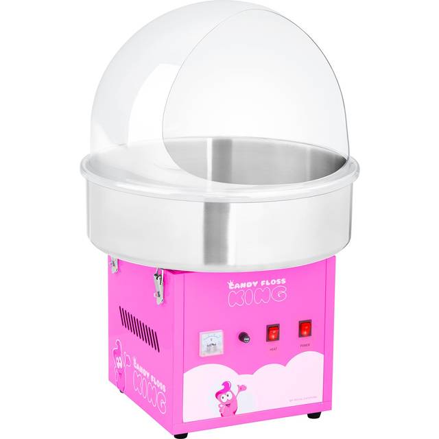 Royal Catering Candy Floss Machine Set with Cart - 52 cm - Pink/Pink
