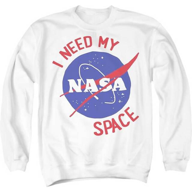 Trevco Sportswear NASA229-AS-6 Nasa The Give Me Space Adult Crewneck Sweatshirt, White - 3X