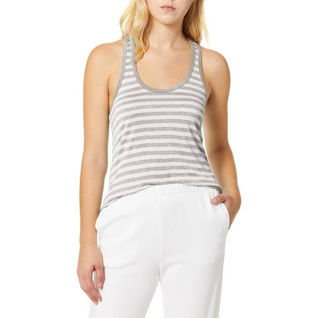 PJ Salvage Women's Revival Lounge Stripe Tank  Heather Grey  XL