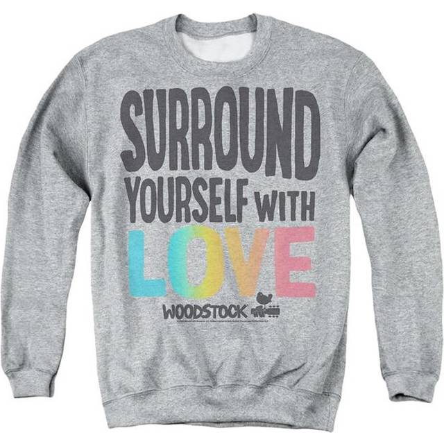 Trevco Sportswear WOOD172-AS-2 Woodstock The Summer of 69 Adult Crewneck Sweatshirt, Athletic Heather - Medium