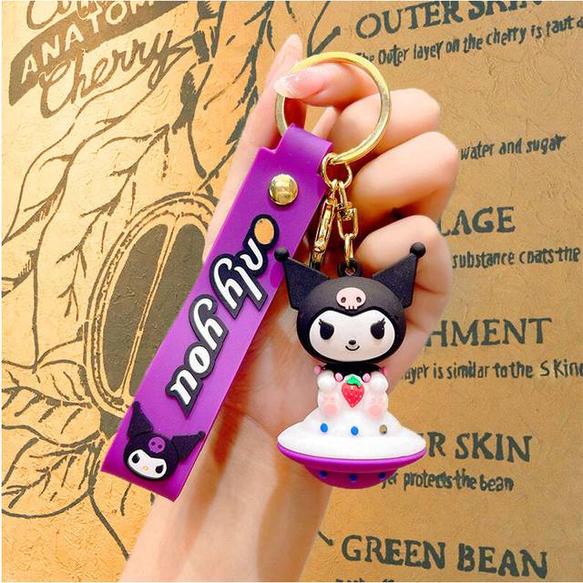 (StyleF) Adorable Creative Long Eared Rabbit Popcorn Keychain Toy Car Accessory Pendant