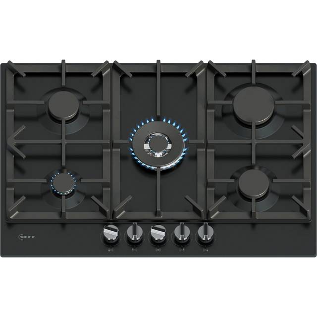 Neff T27CIQ8S0 75cm, 5 burner, 4.0kW Wok burner, Optimised FlameSelect, 3 Dishwasher suitable cast i
