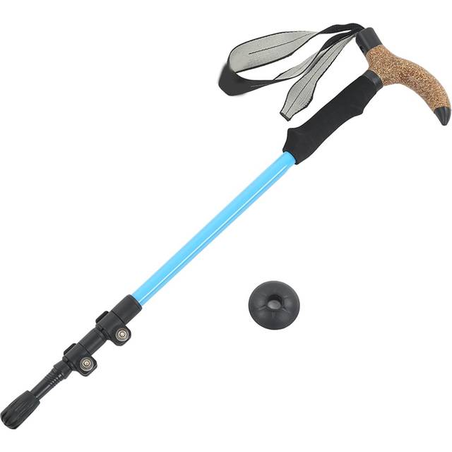 Hiker Hiking Pole Adjustable Telescopic Outdoor Walking Stick Elderly Non Slip Sport Equipment Sky sky blue