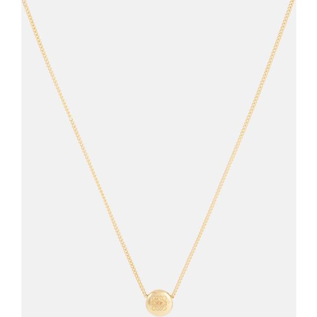 Loewe Anagram sterling silver necklace - gold (One Size)