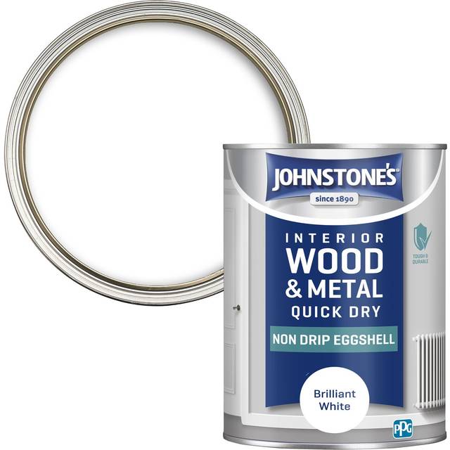 Johnstone's Quick Dry Eggshell Paint 1.25L - Brilliant White