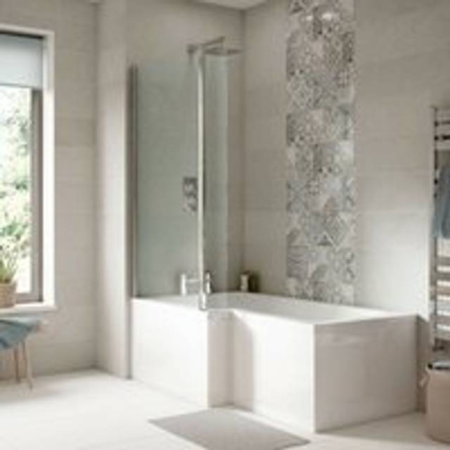 1600mm Square Front Bath Panel - WBS303 - White - Nuie