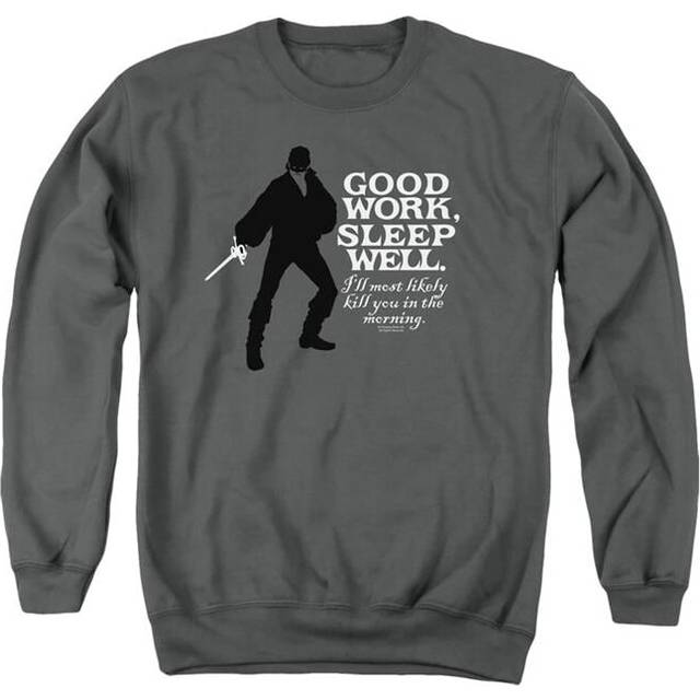 Trevco Sportswear PB117K-AS-6 Princess Bride Good Work Adult Crewneck Sweatshirt, Charcoal - 3X