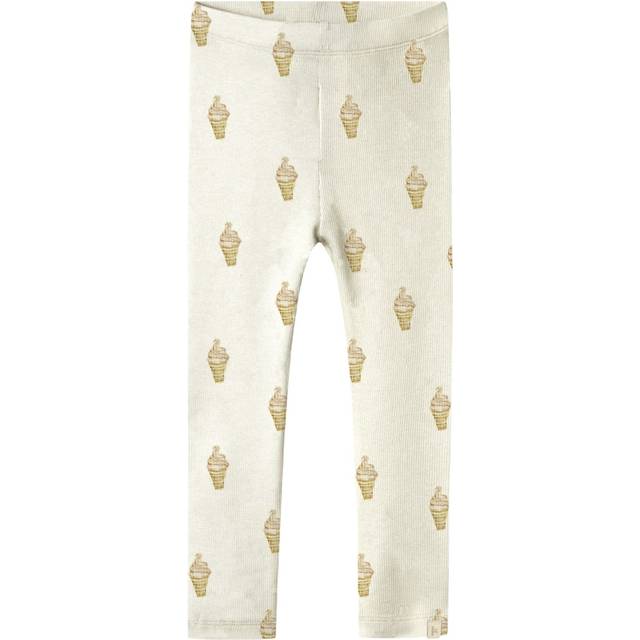 Lil Atelier Mini Girls Bird Printed Leggings - Turtledove Bird, Turtledove Bird, Size Age: 5 Years - age: 5 YEARS