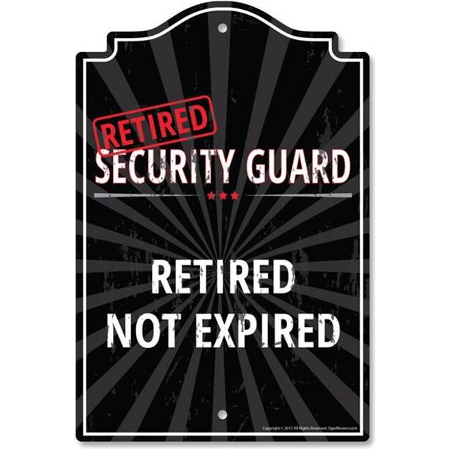 SignMission P-1014-RET-Security-Guard 10 x 14 in. Plastic Sign - Retired Security Guard
