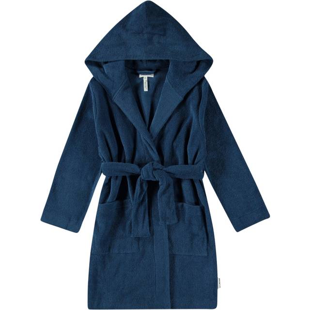 Molo Boys Blue Cotton Towelling Bathrobe - 3-4 year