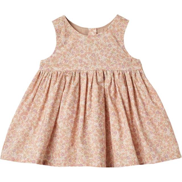 Wheat Sienna Pinafore-klänning Lilac Flowers | Rosa | 86 cm