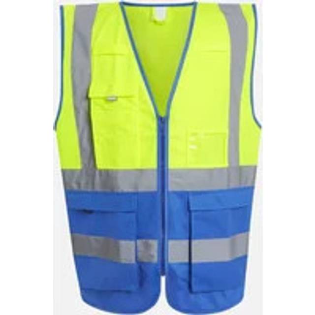 (XXL, Yellow/Royal Blue) Regatta Mens Pro Executive Hi-Vis Vest