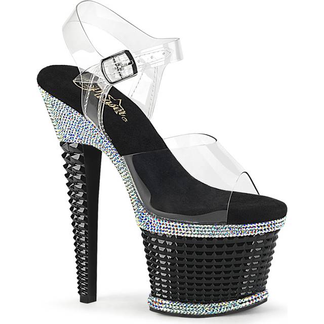 (UK 7/EU 40/US 10) Pleaser  Sandals SPECTATOR-708RS Clr/Blk-RS